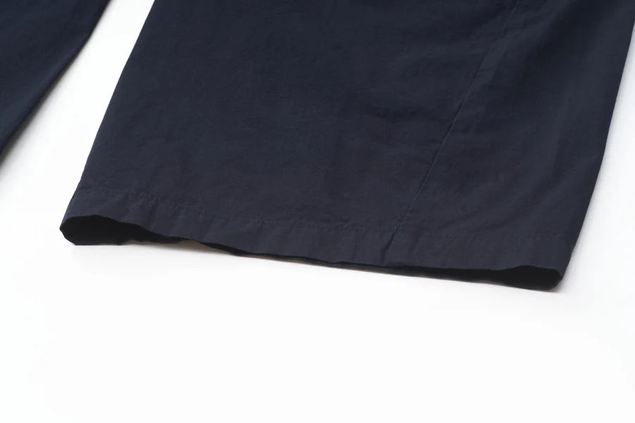 Linen-Blend Curved Pants