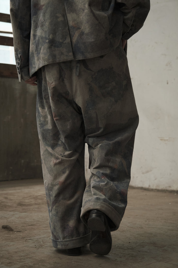 Drawstring Relaxed Trousers (Digital Printed)