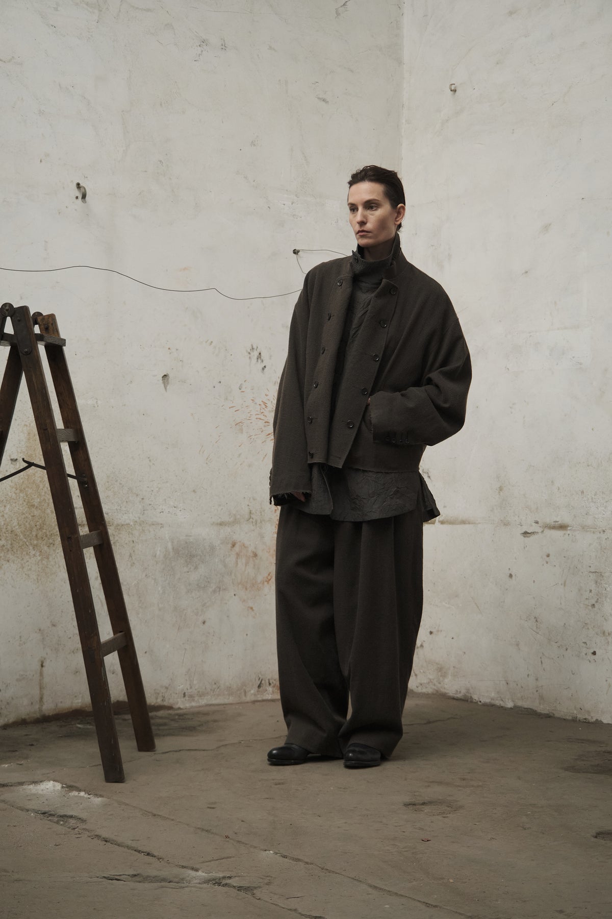 Four-Pleat Relaxed Trousers