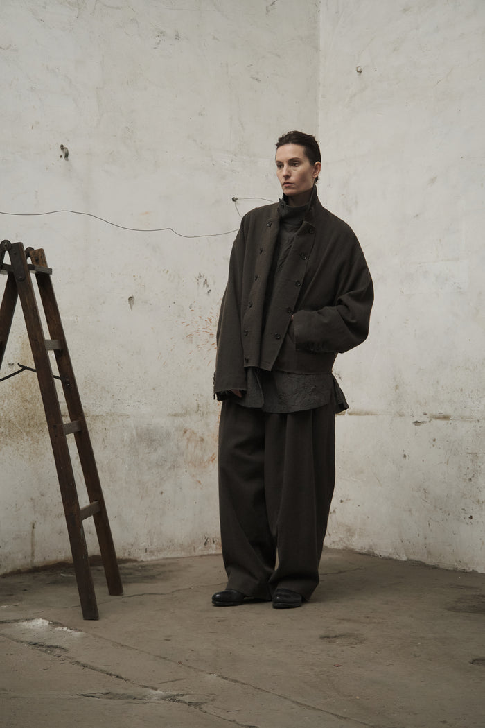 Four-Pleat Relaxed Trousers