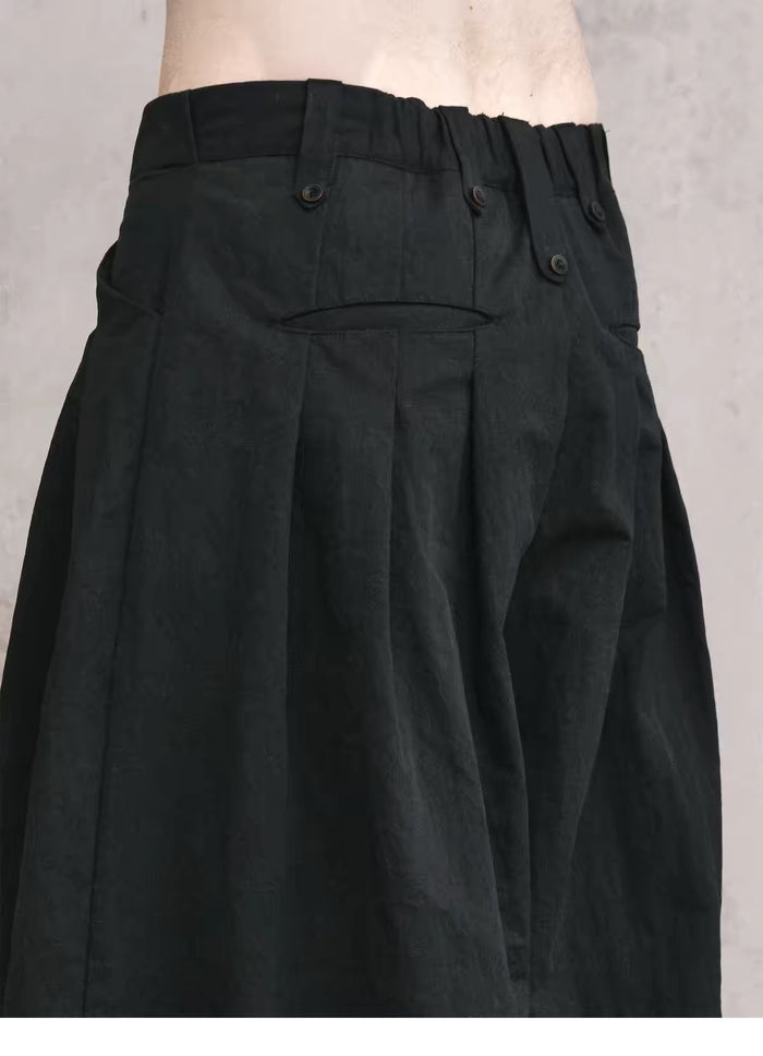 Multi-Pleat Samurai Pants