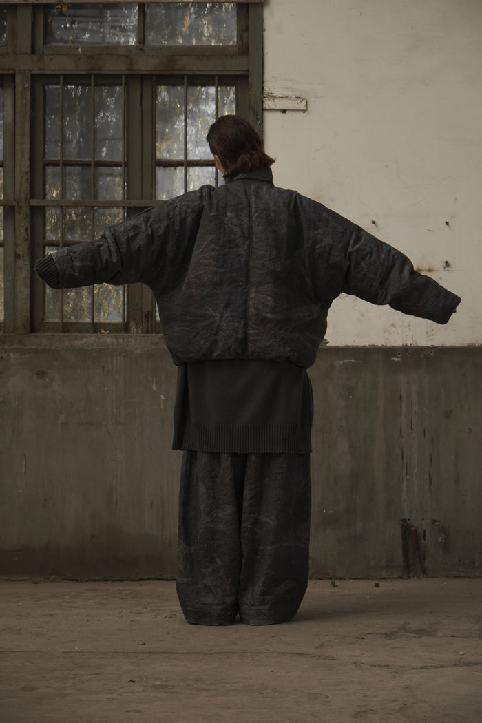 Double-Breasted Cropped Down Jacket