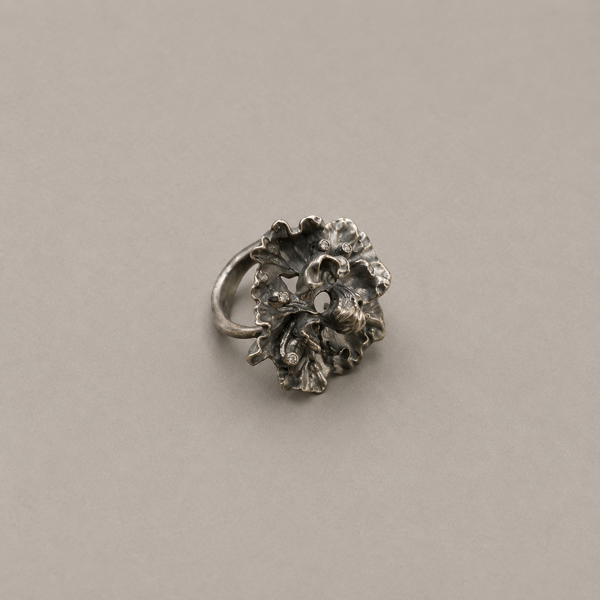 Blooming Hibiscus Ring