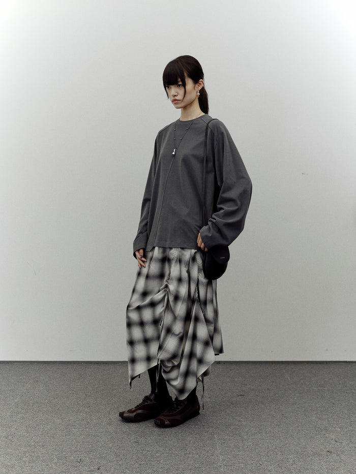 Split Oversized LS T-shirt