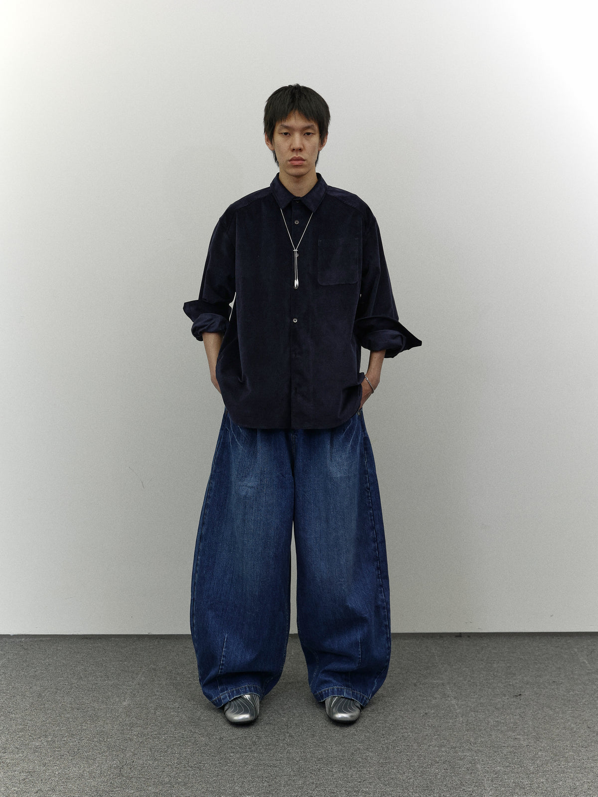 Washed Cocoon Jeans (Dark Indigo)