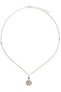 White Agate Inlaid Hollow Floral Necklace