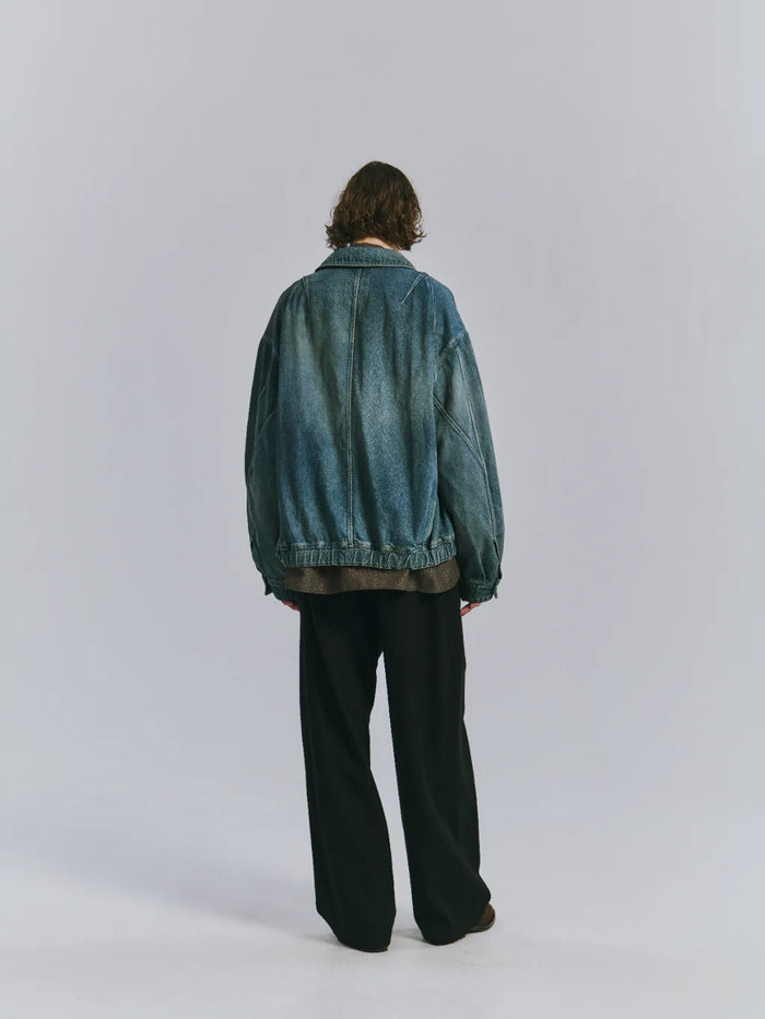 Aging Denim Tuck Jacket