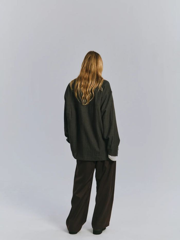 Wool Cross-Line Shirt