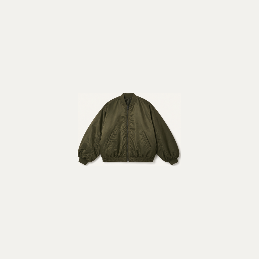 Oversized silhouette bomber padded jacket