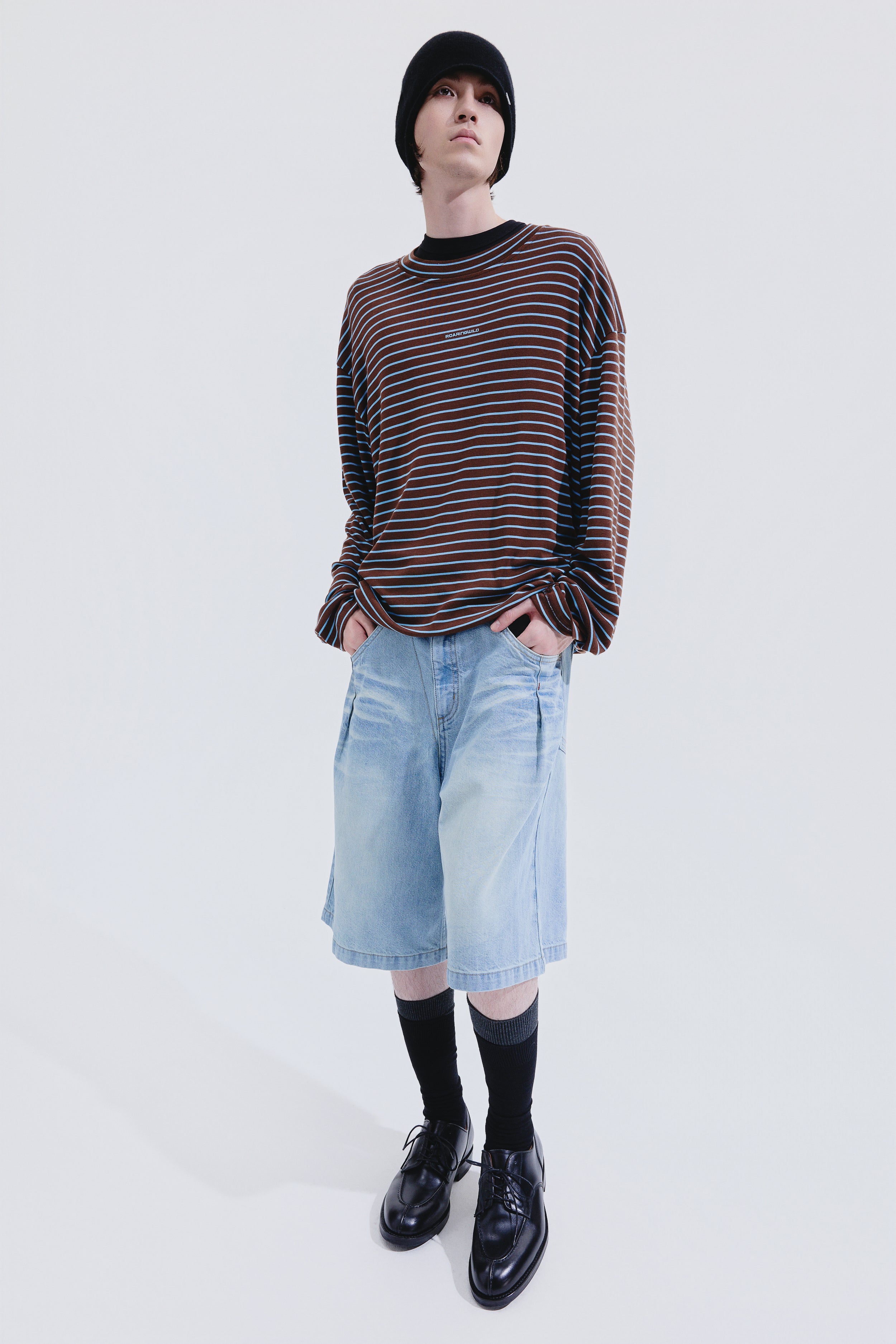 Wool-Blend Striped LS T-shirt