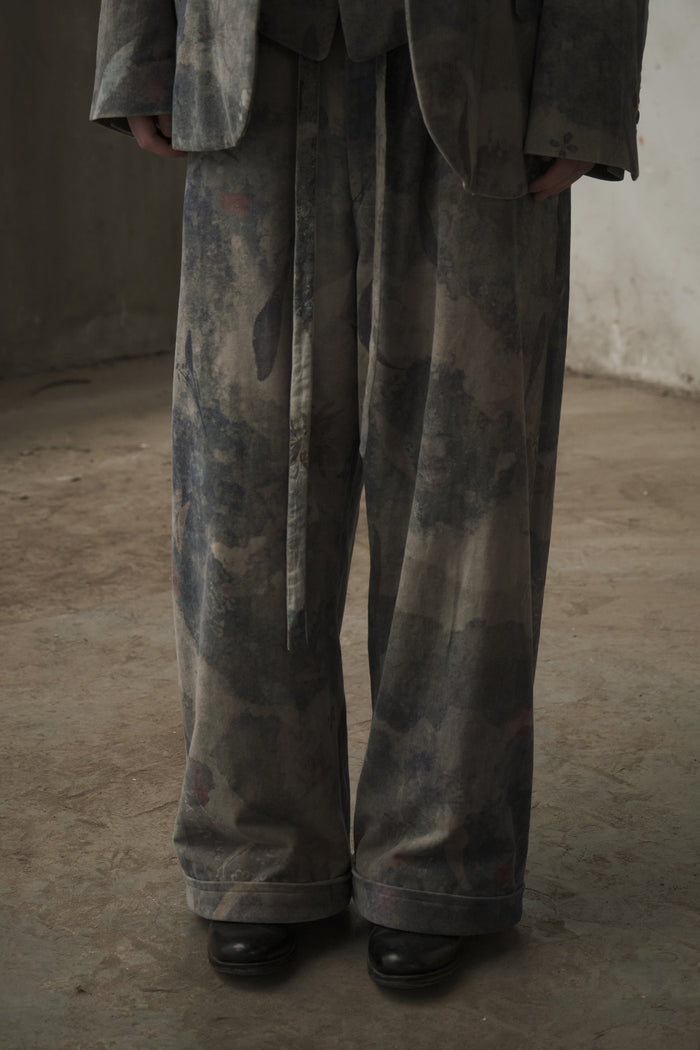 Drawstring Relaxed Trousers (Digital Printed)