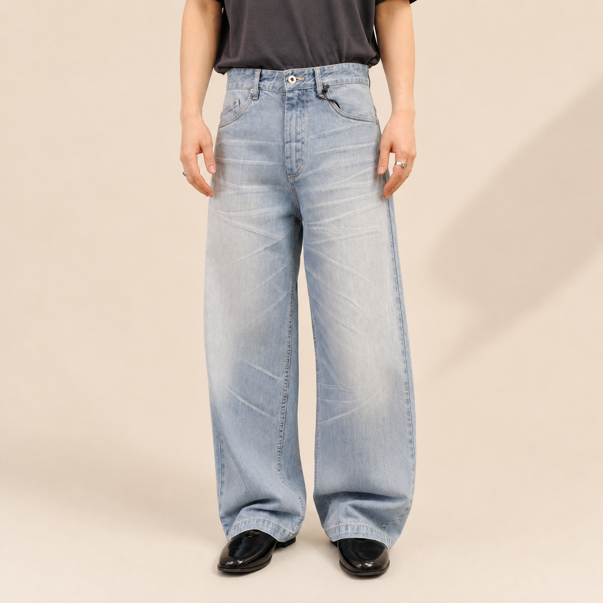 Retro Washed Loose Jeans