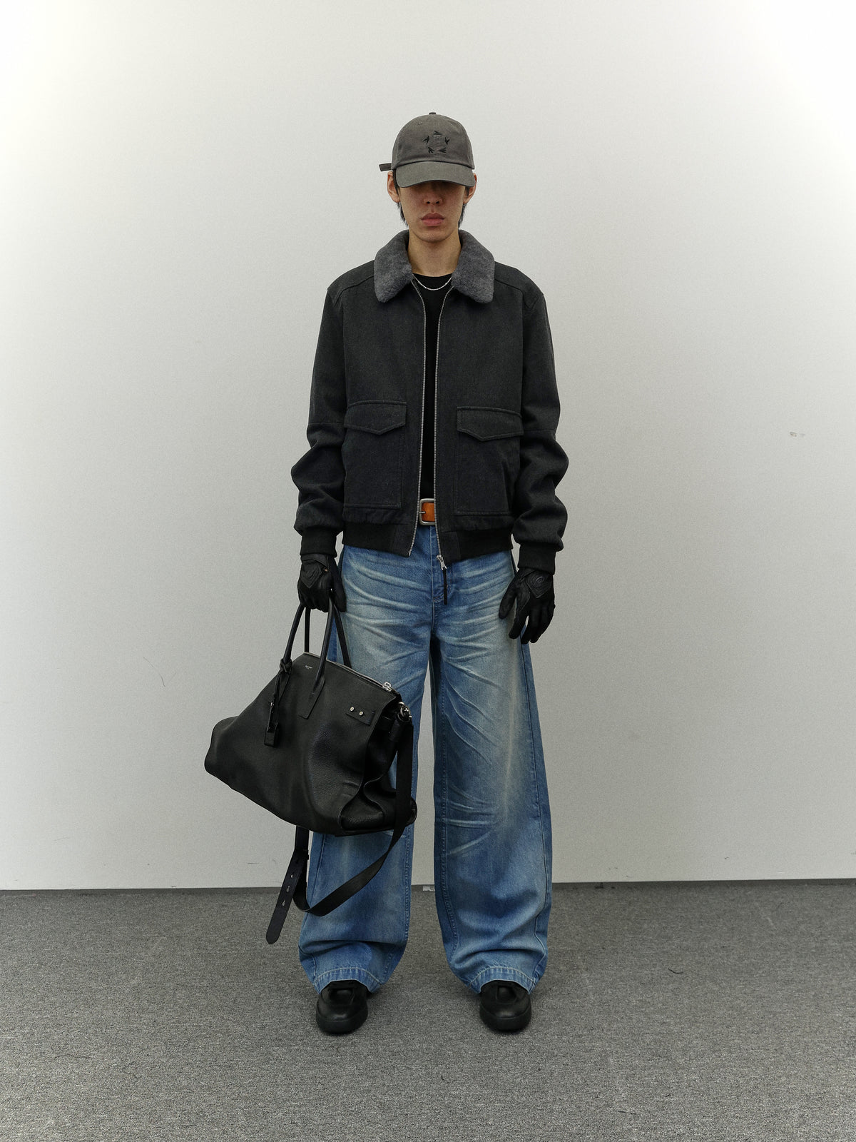 Retro Washed Loose Jeans