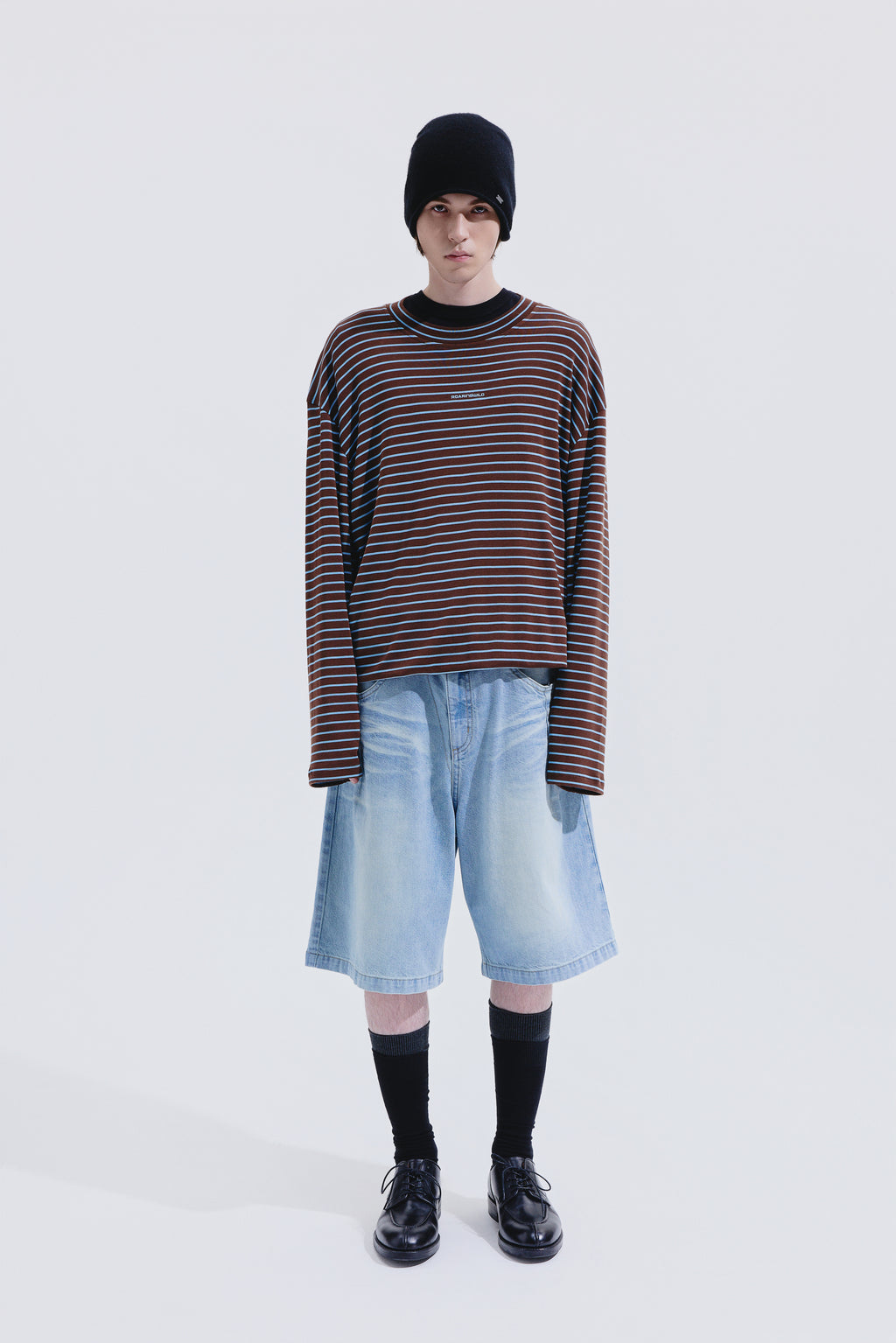 Wool-Blend Striped LS T-shirt
