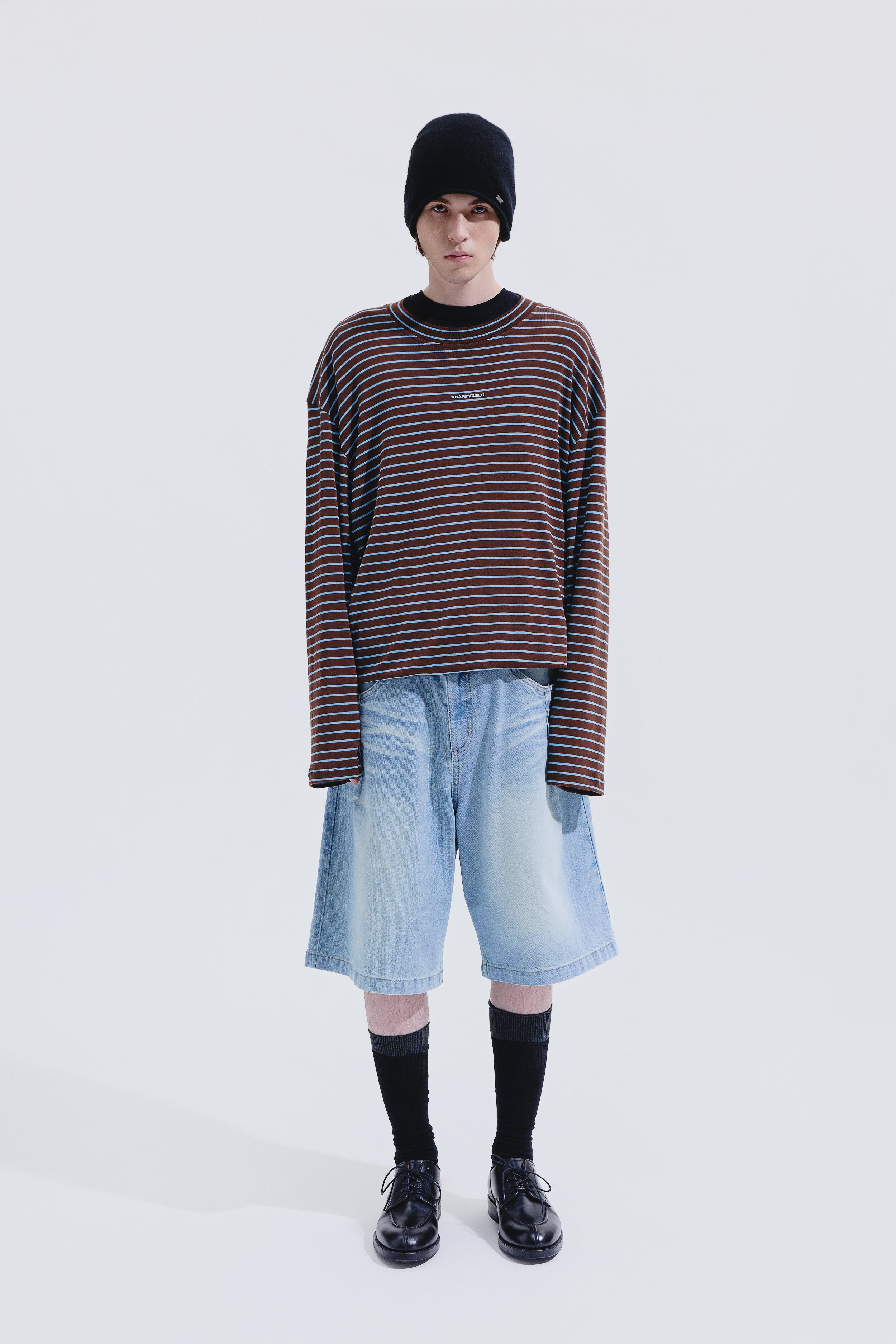 Wool-Blend Striped LS T-shirt