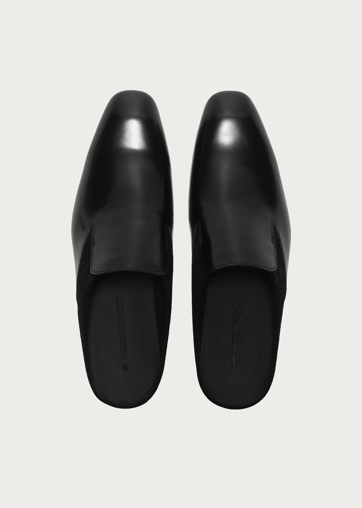 Flower-Patterned Pointed Mules