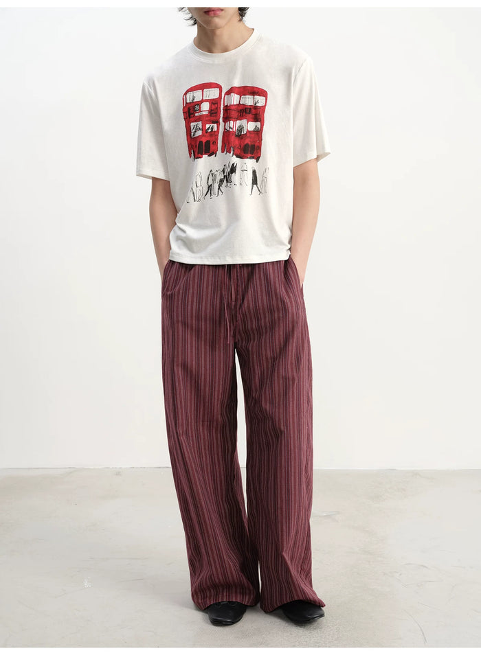 Red Bus Graphic T-Shirt