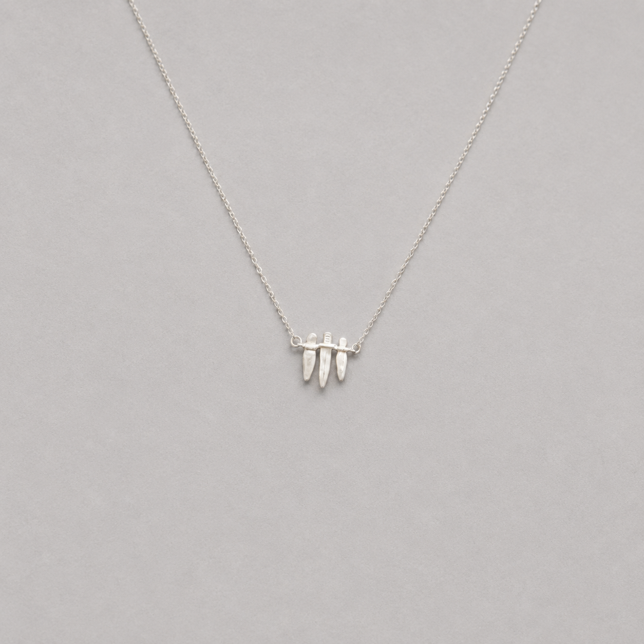Zhi Mang Sterling Silver Dagger Pendant Necklace