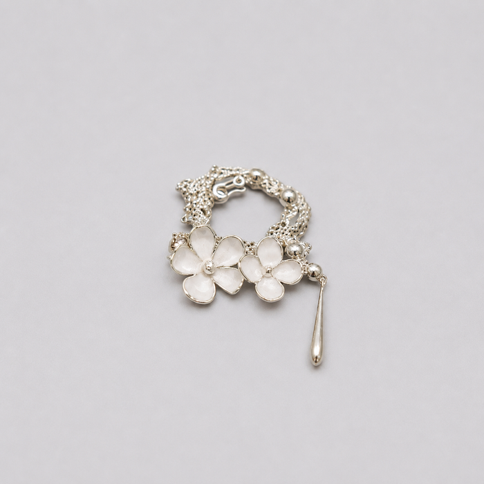 Nanyang Porcelain White Minimal Drop Necklace