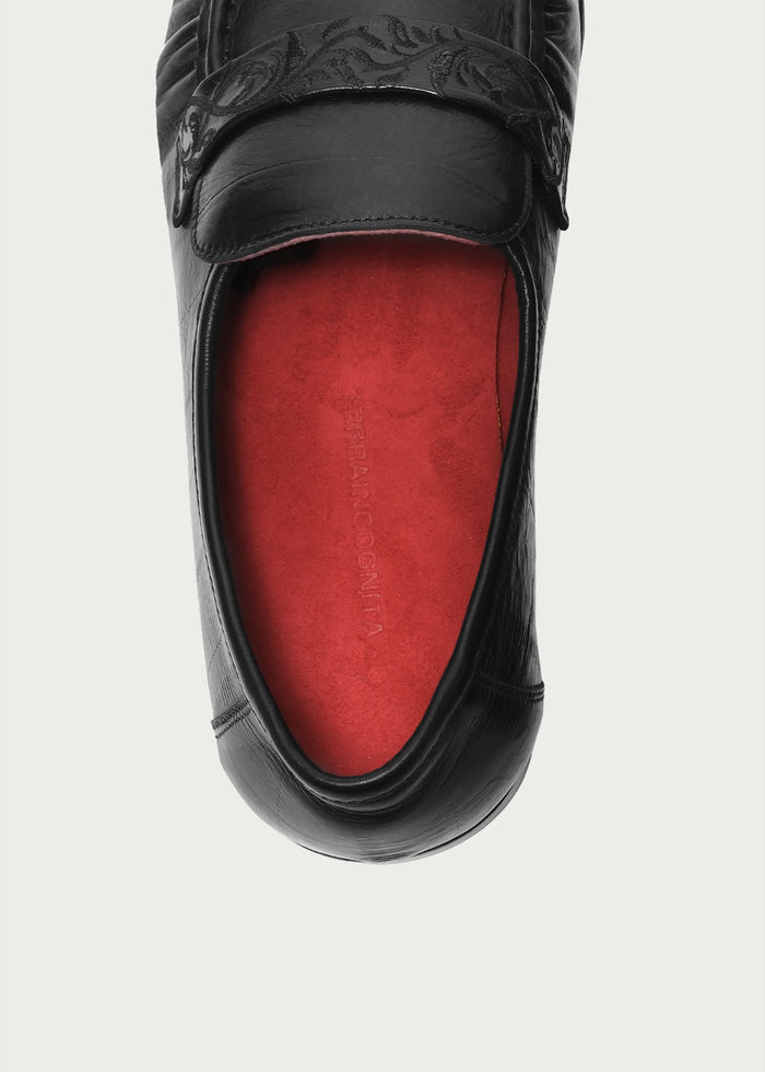 Vine-Engraved Loafers