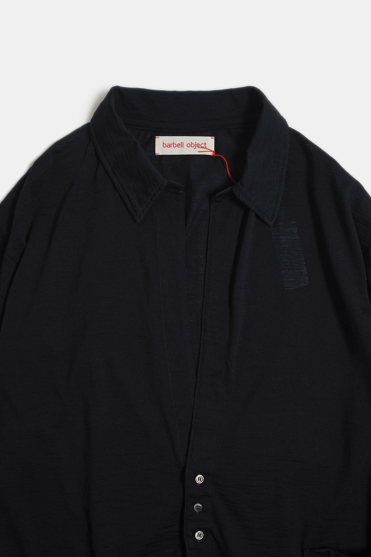 Barbell Object 3B Cardigan, Black, front detail