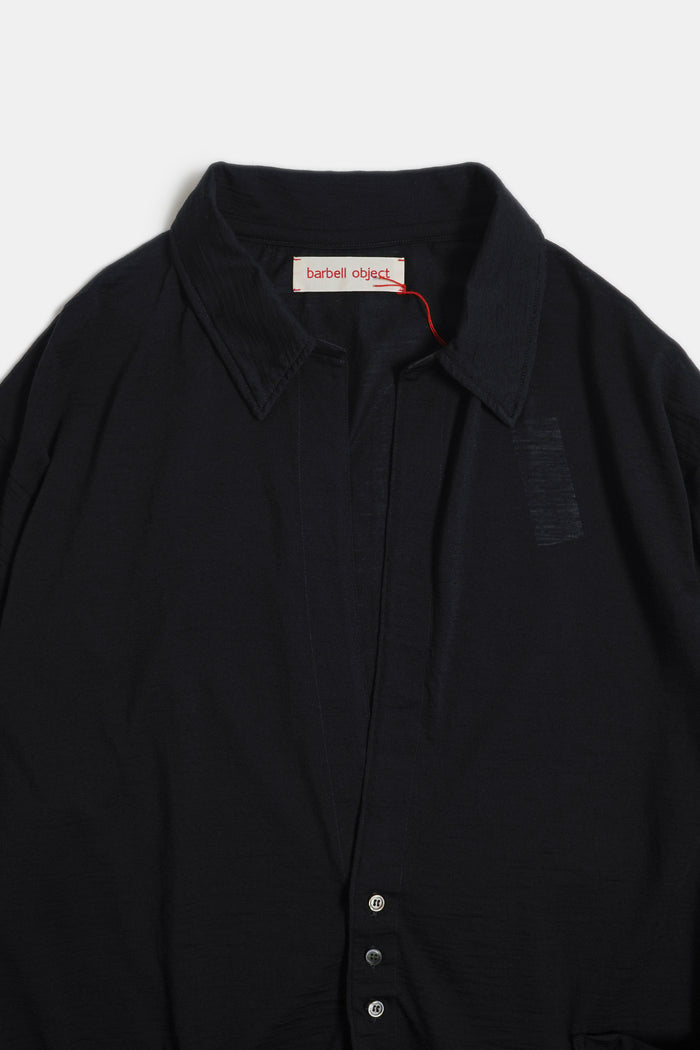 Barbell Object 3B Cardigan, Black, front detail
