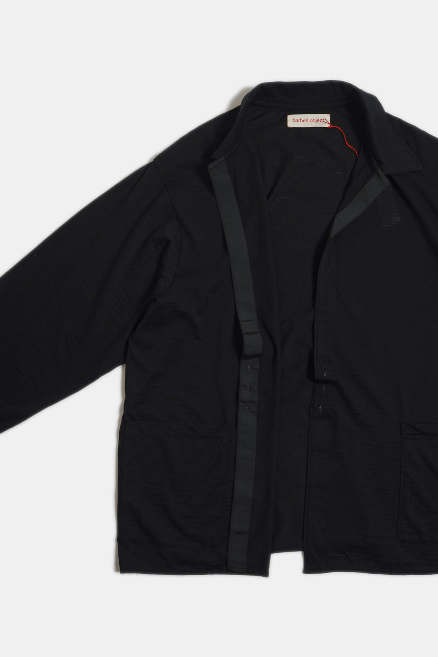 Barbell Object 3B Cardigan, Black, open