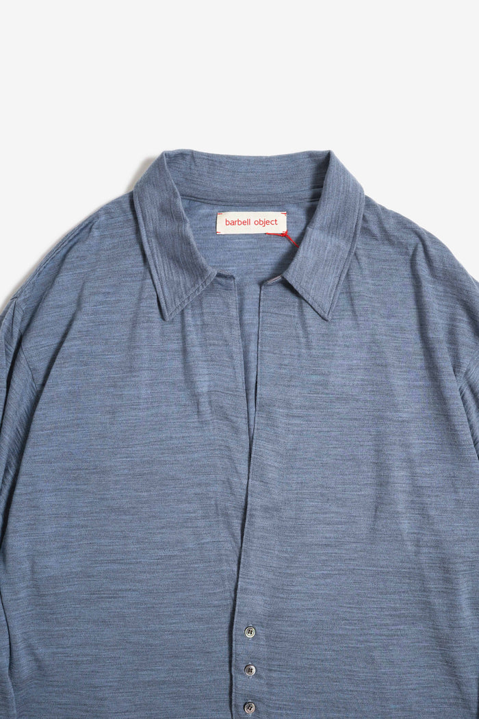 Barbell Object 3B Cardigan, Blue, front detail