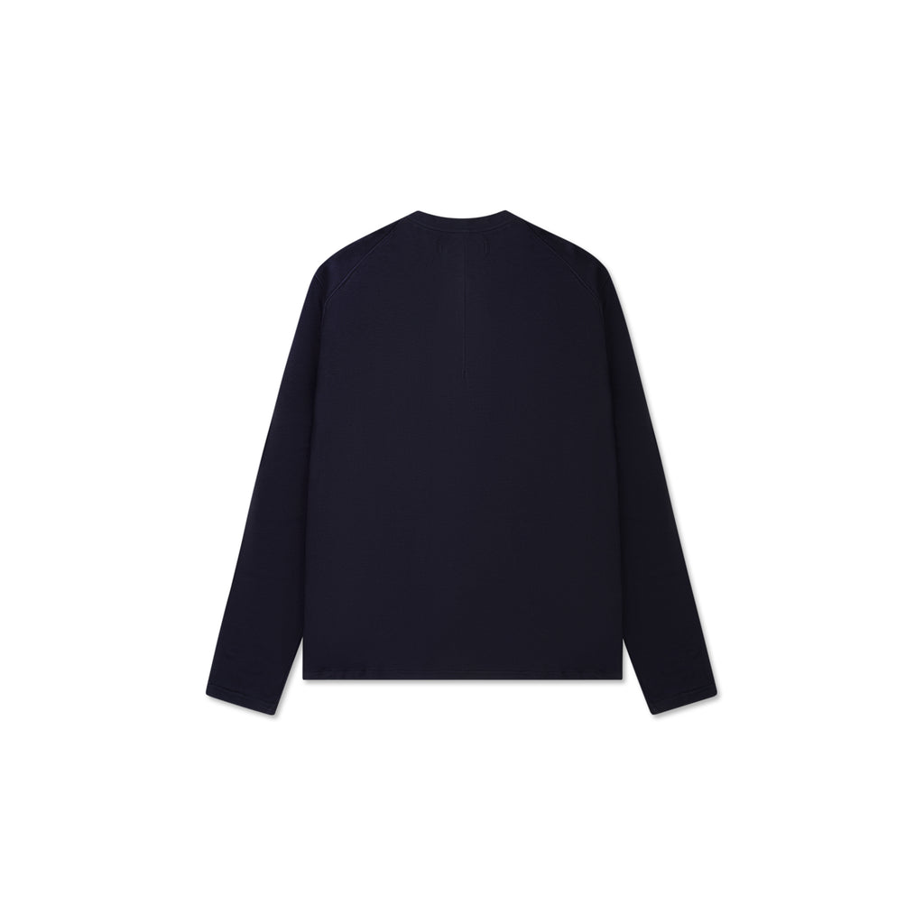 Wool-Blend Henley LS T-Shirt