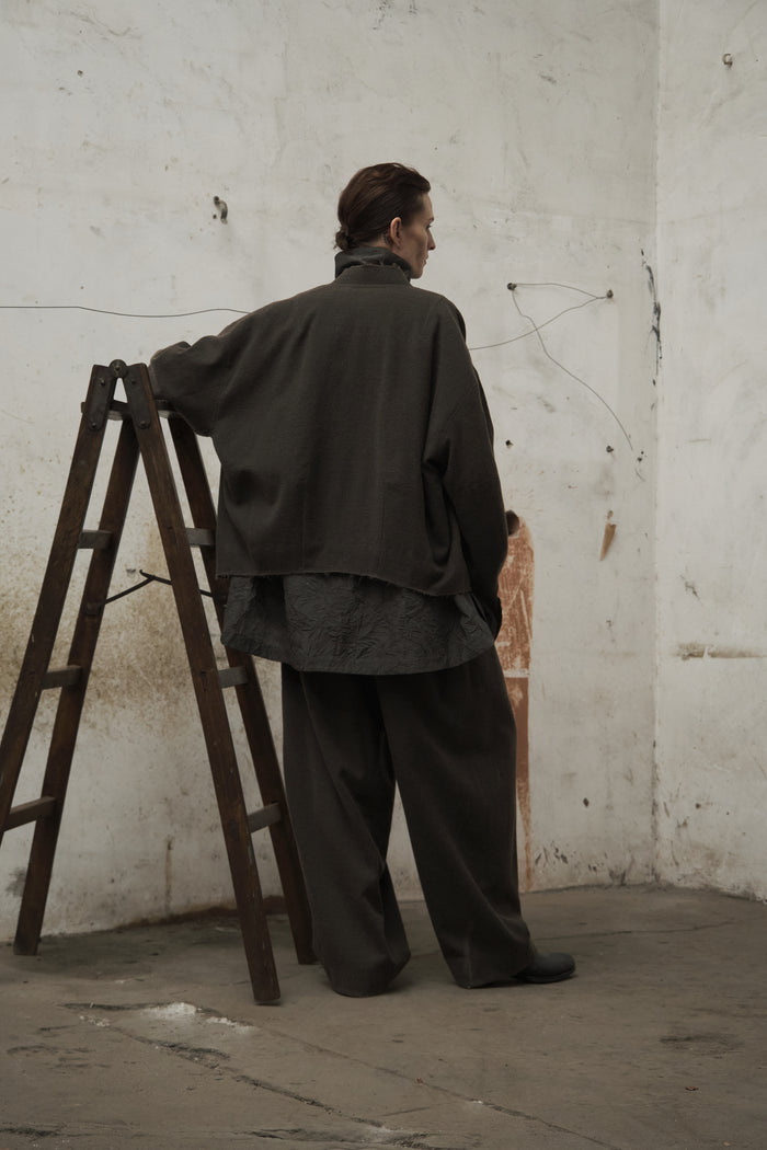 Four-Pleat Relaxed Trousers