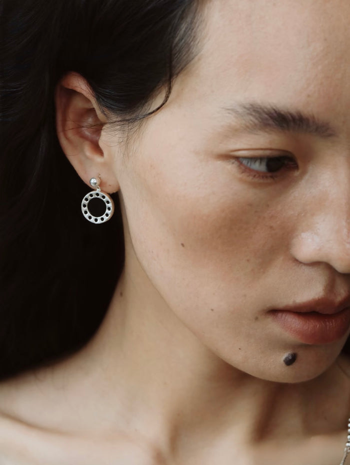 Shadow Beaded Stud Earrings