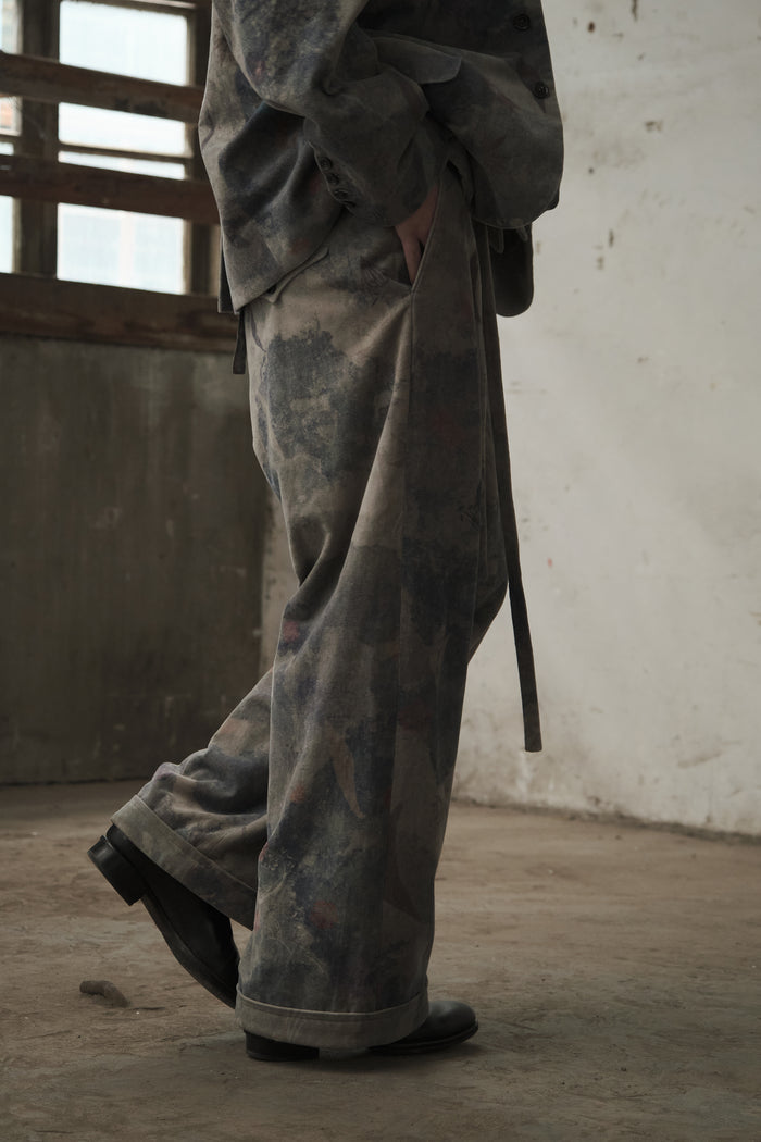 Drawstring Relaxed Trousers (Digital Printed)