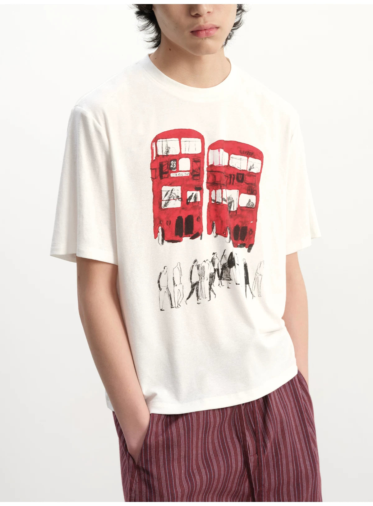Red Bus Graphic T-Shirt