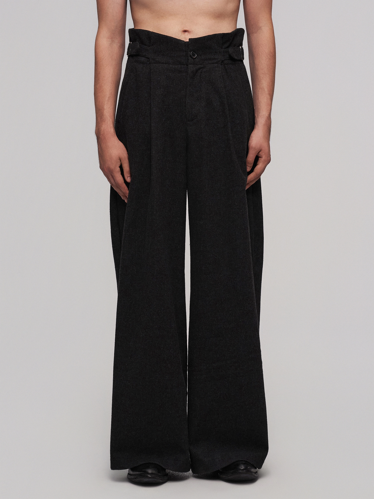 Velvet Mist Pleated Trousers