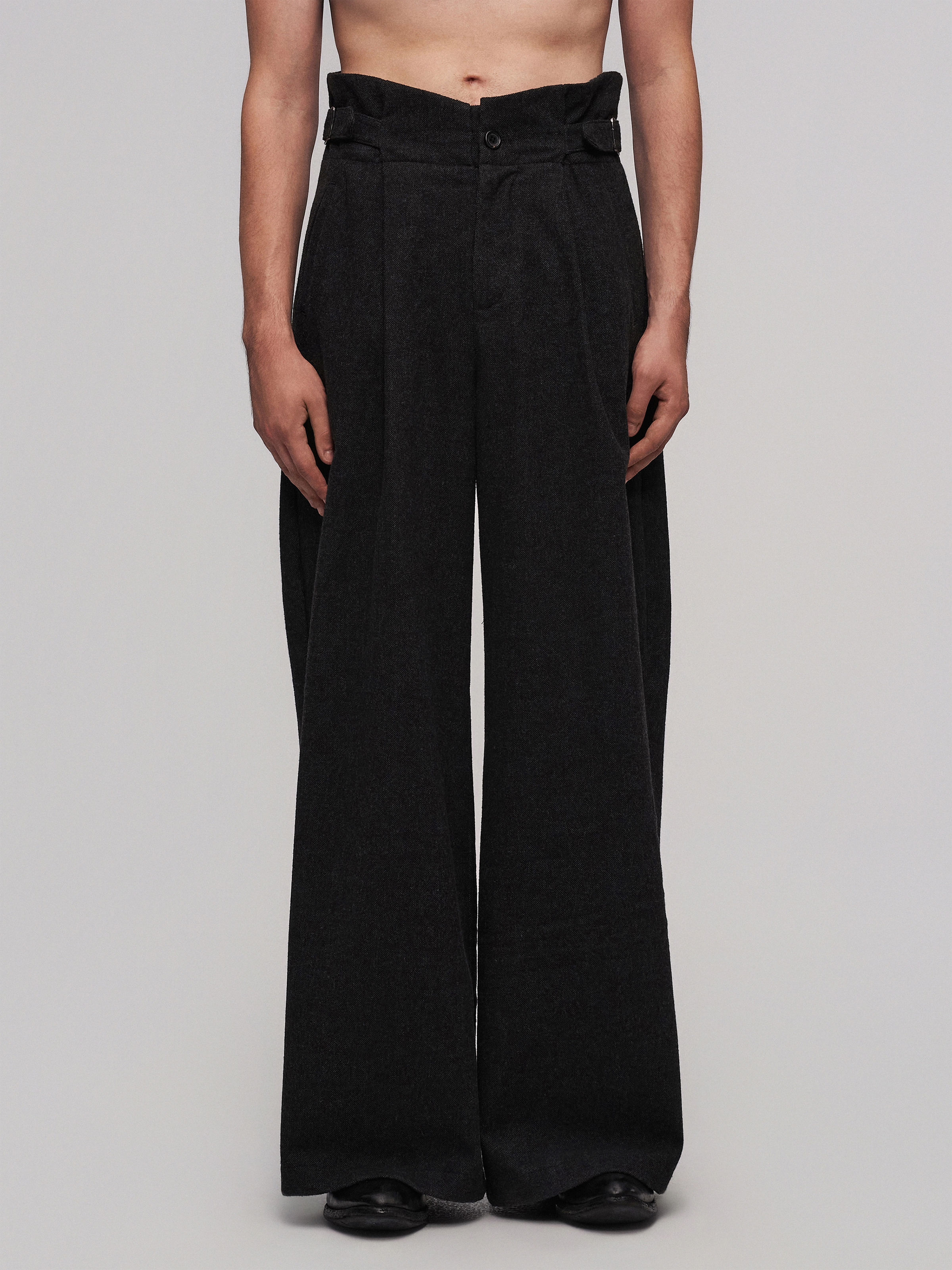 Velvet Mist Pleated Trousers