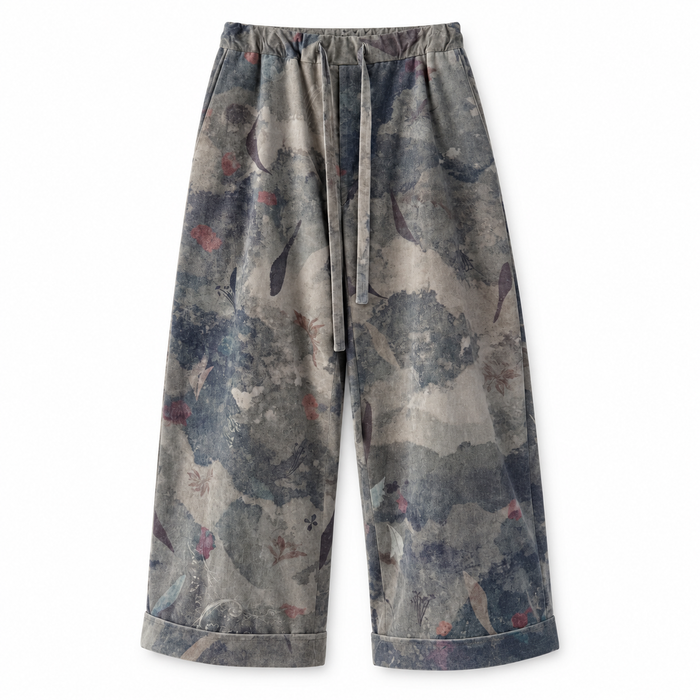 Drawstring Relaxed Trousers (Digital Printed)