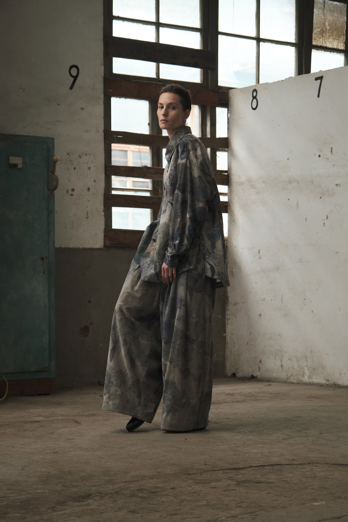 Asymmetric Placket Collared Shirt