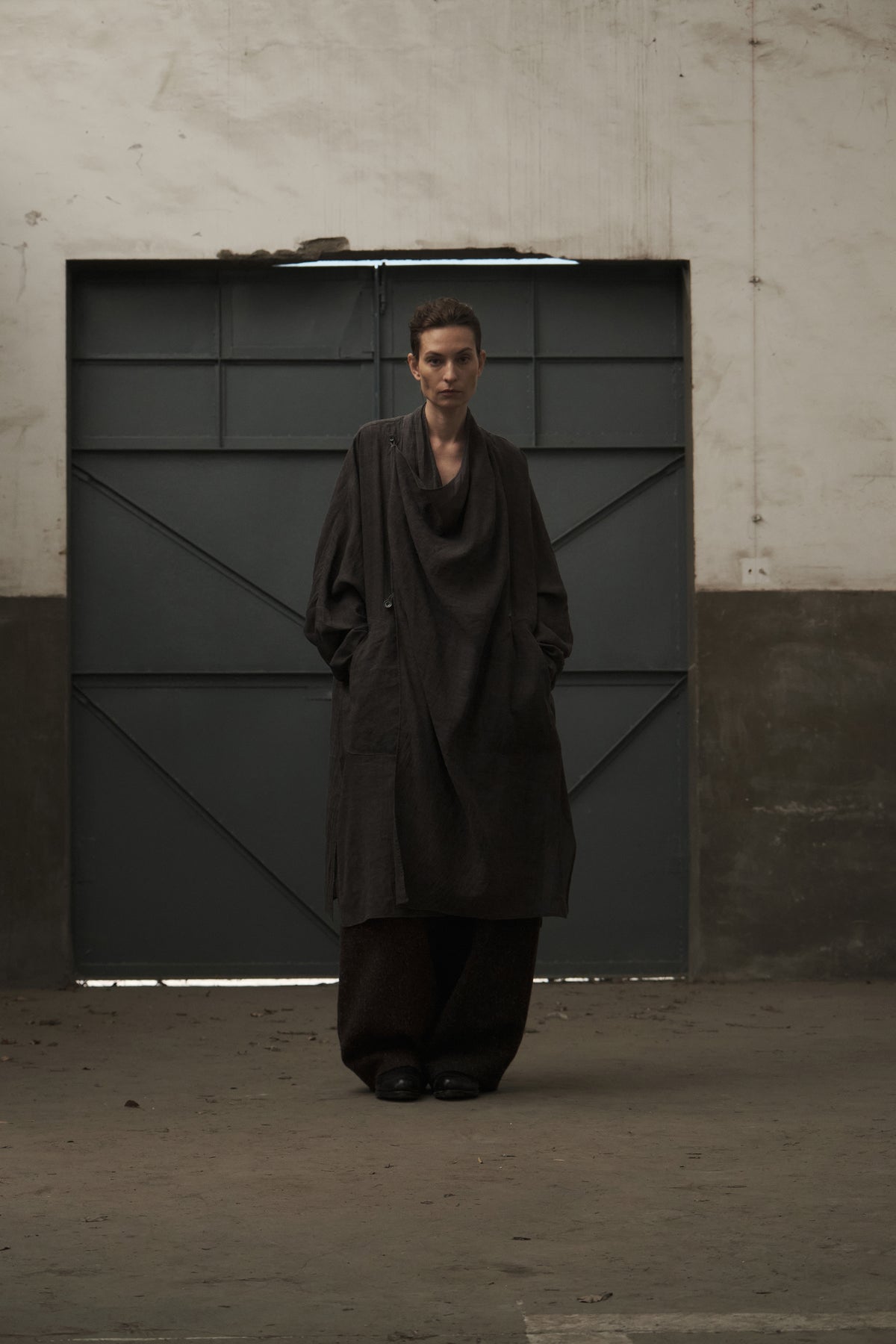 Cowl Neck Long Shirt (Purple)