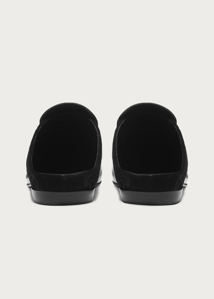 Flower-Patterned Pointed Mules