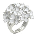 Nanyang Porcelain White Dome Floral Ring