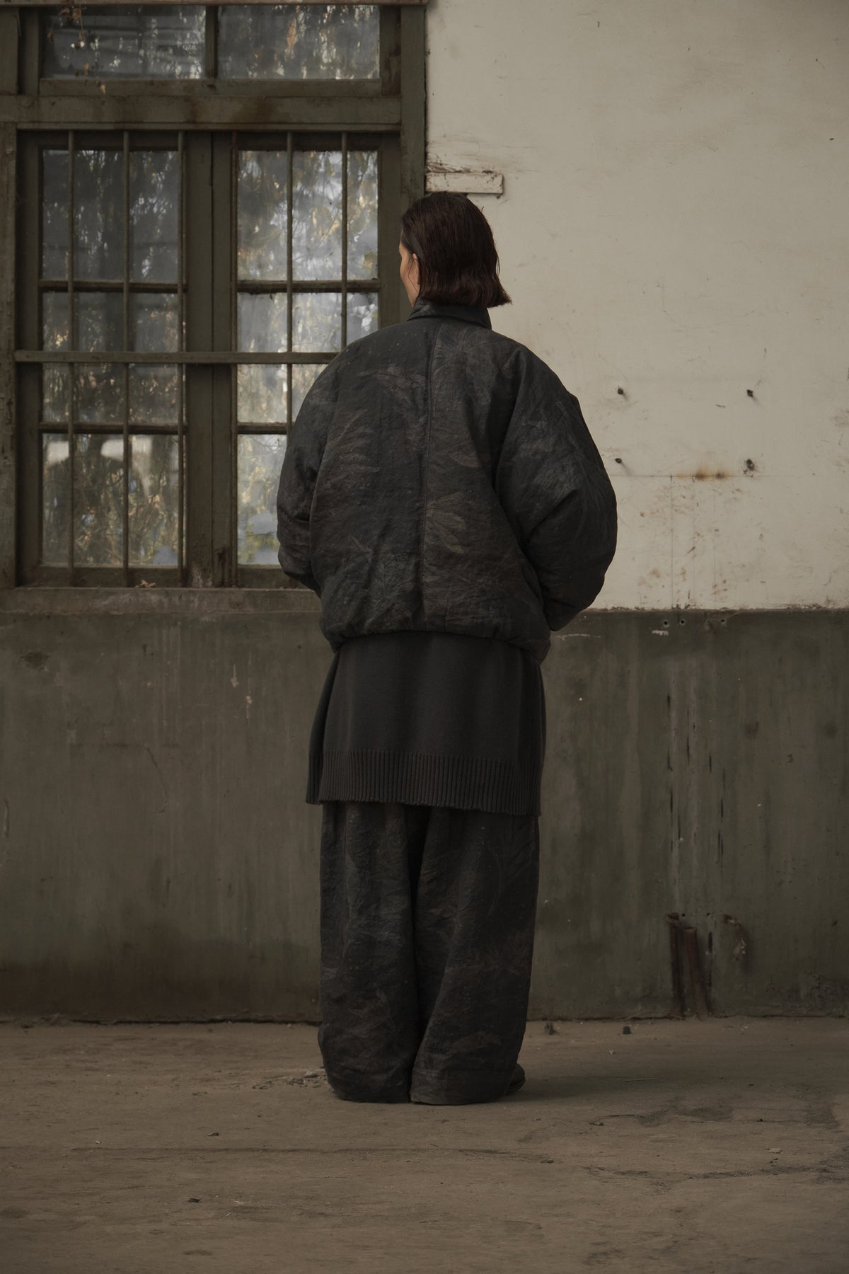 Double-Breasted Cropped Down Jacket
