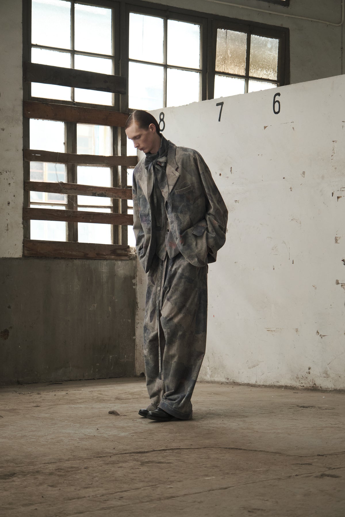 Drawstring Relaxed Trousers (Digital Printed)