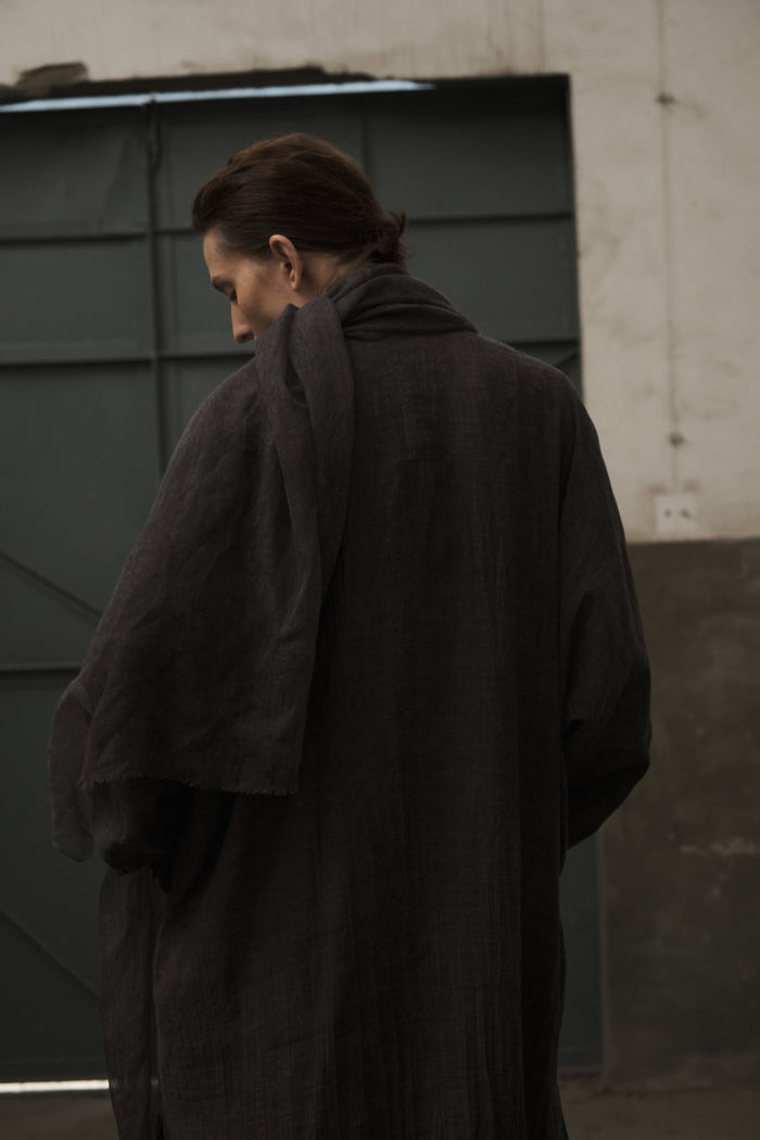 Cowl Neck Long Shirt (Purple)