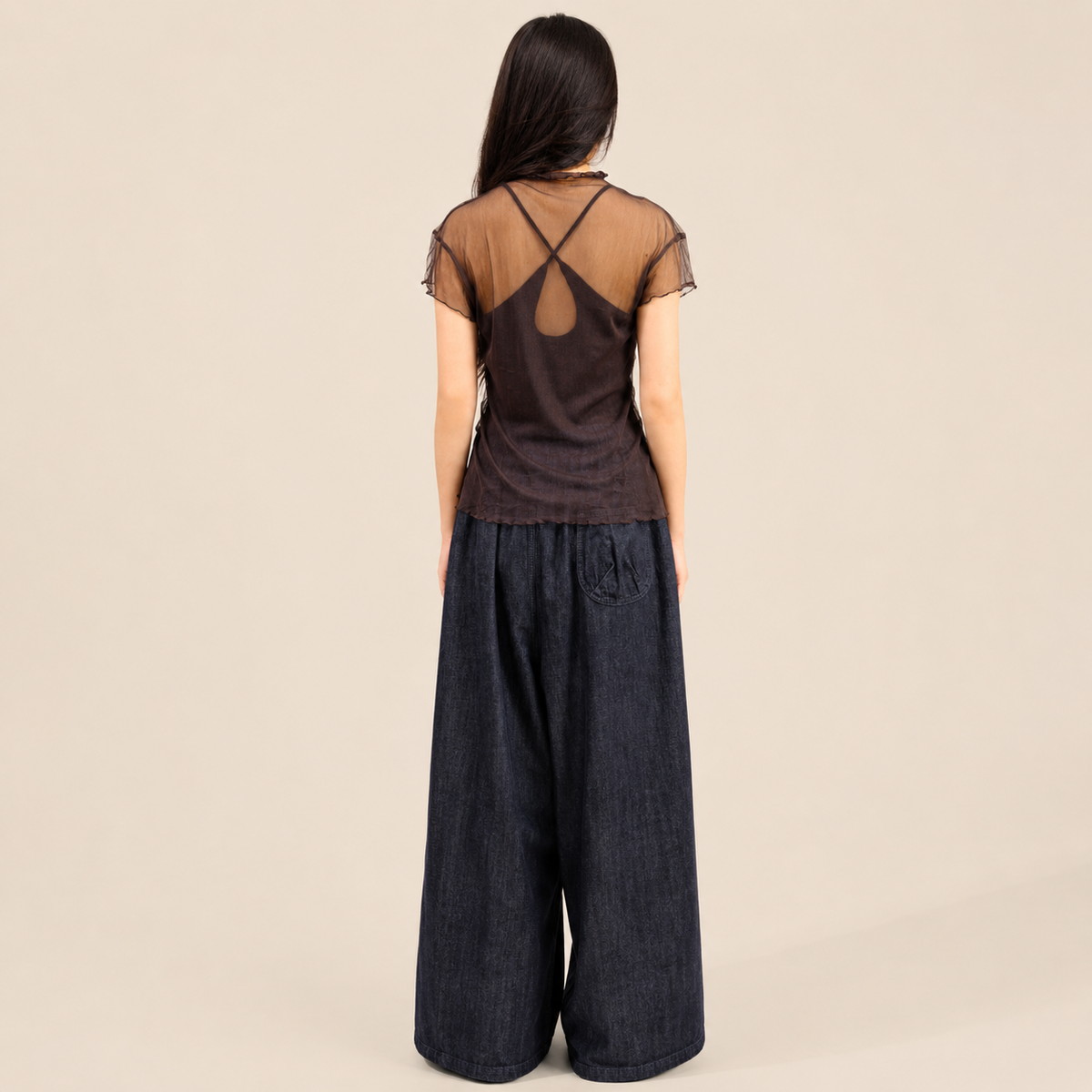 Lightweight Sheer Short-Sleeve T-Shirt (Violet)