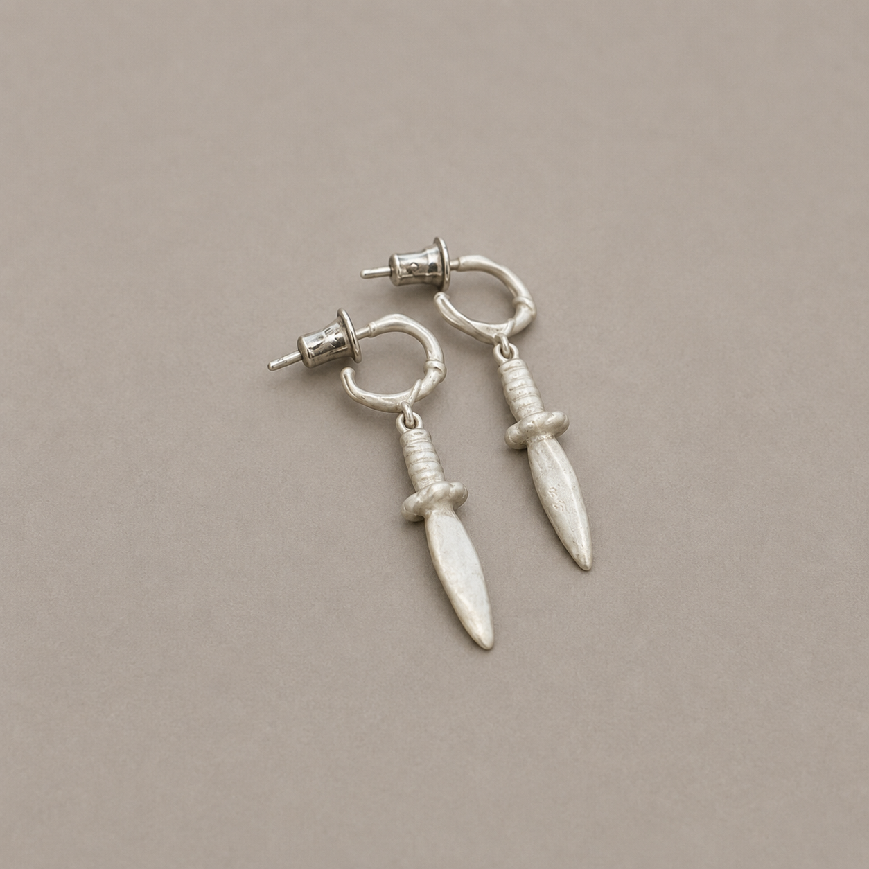 Leaf Tip Sterling Silver Drop Earrings