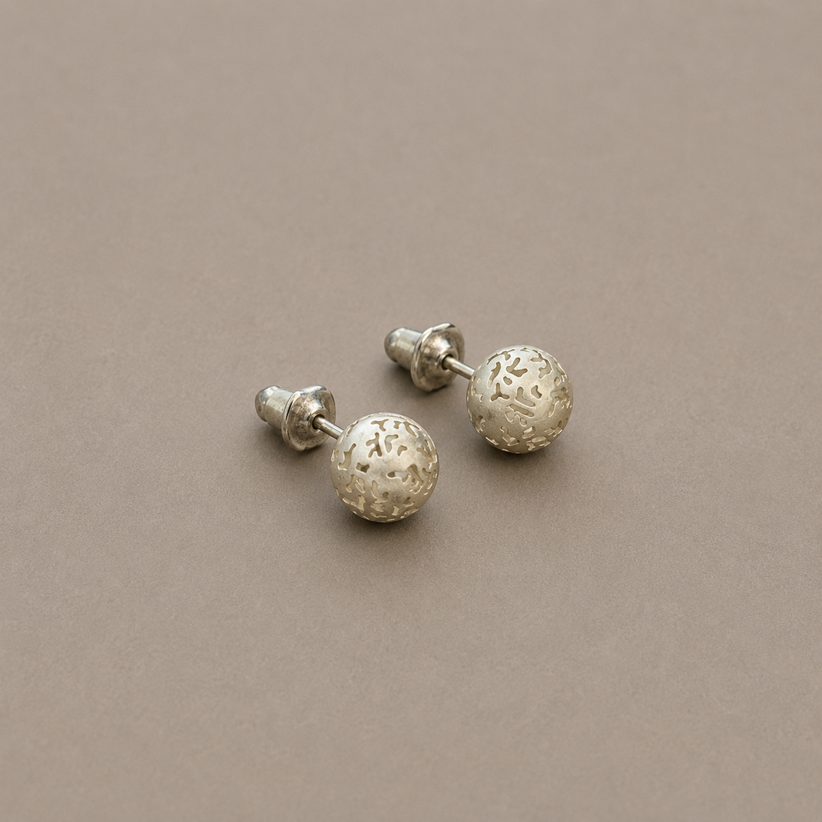 Small Hollowed Spheriform Earrings
