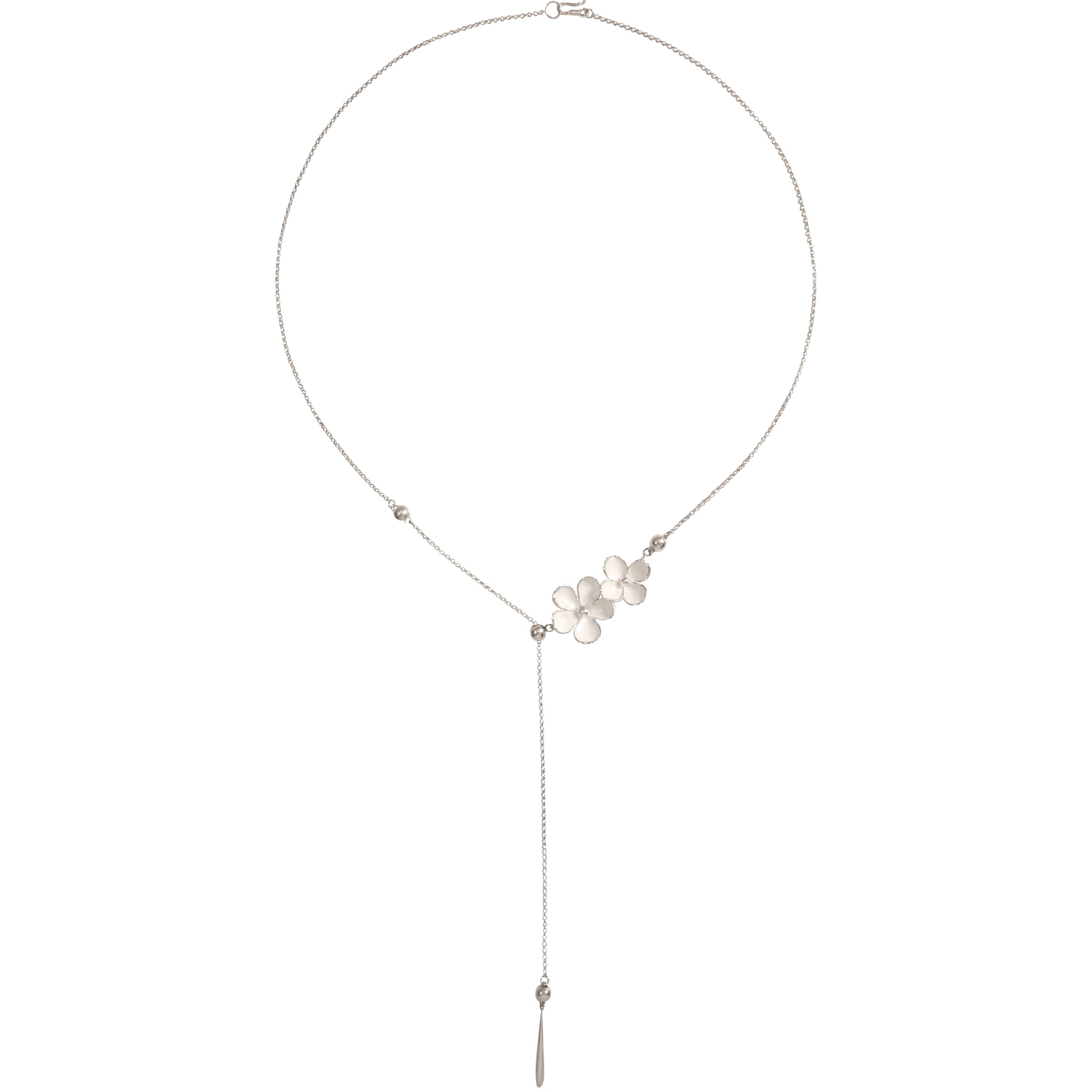 Nanyang Porcelain White Minimal Drop Necklace