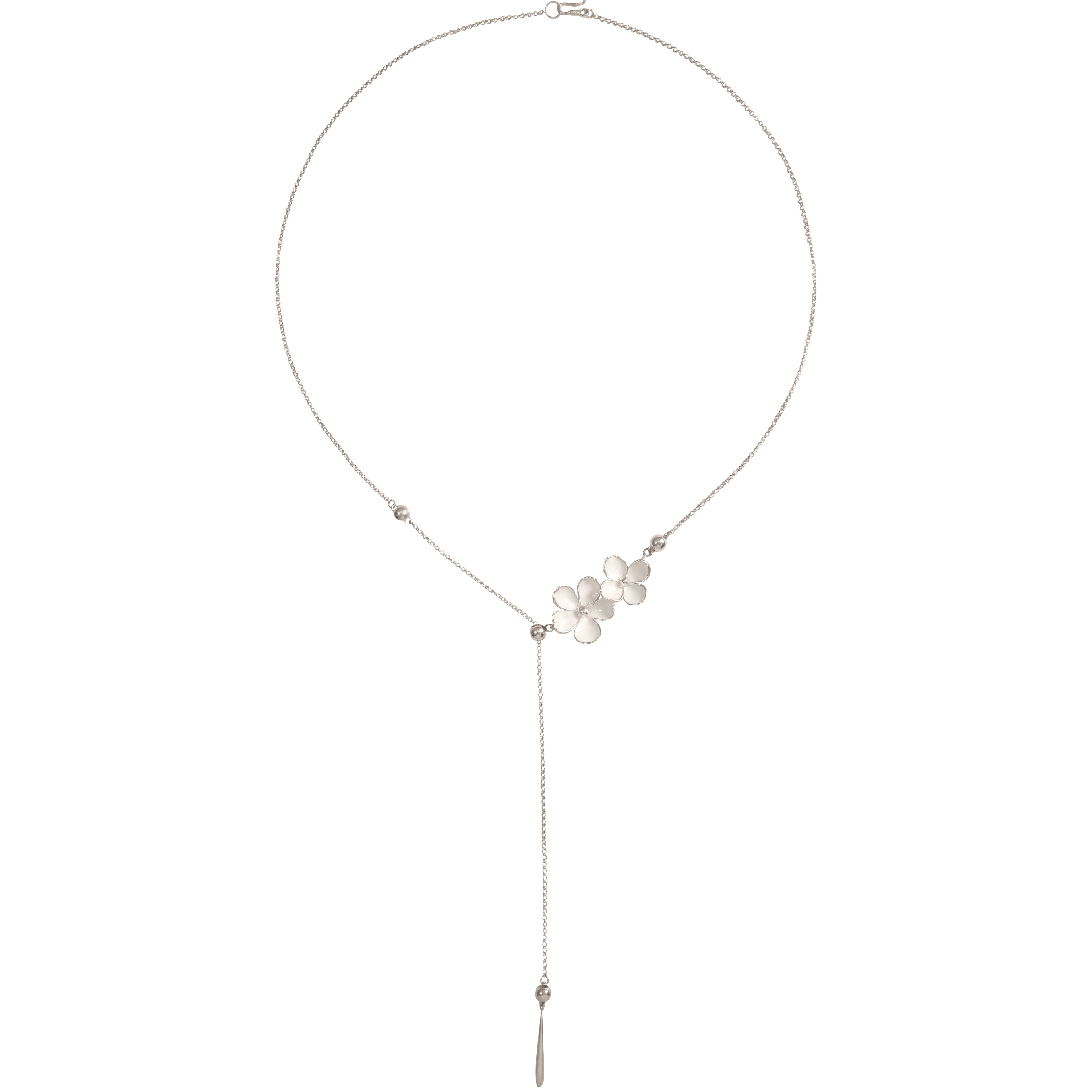 Nanyang Porcelain White Minimal Drop Necklace