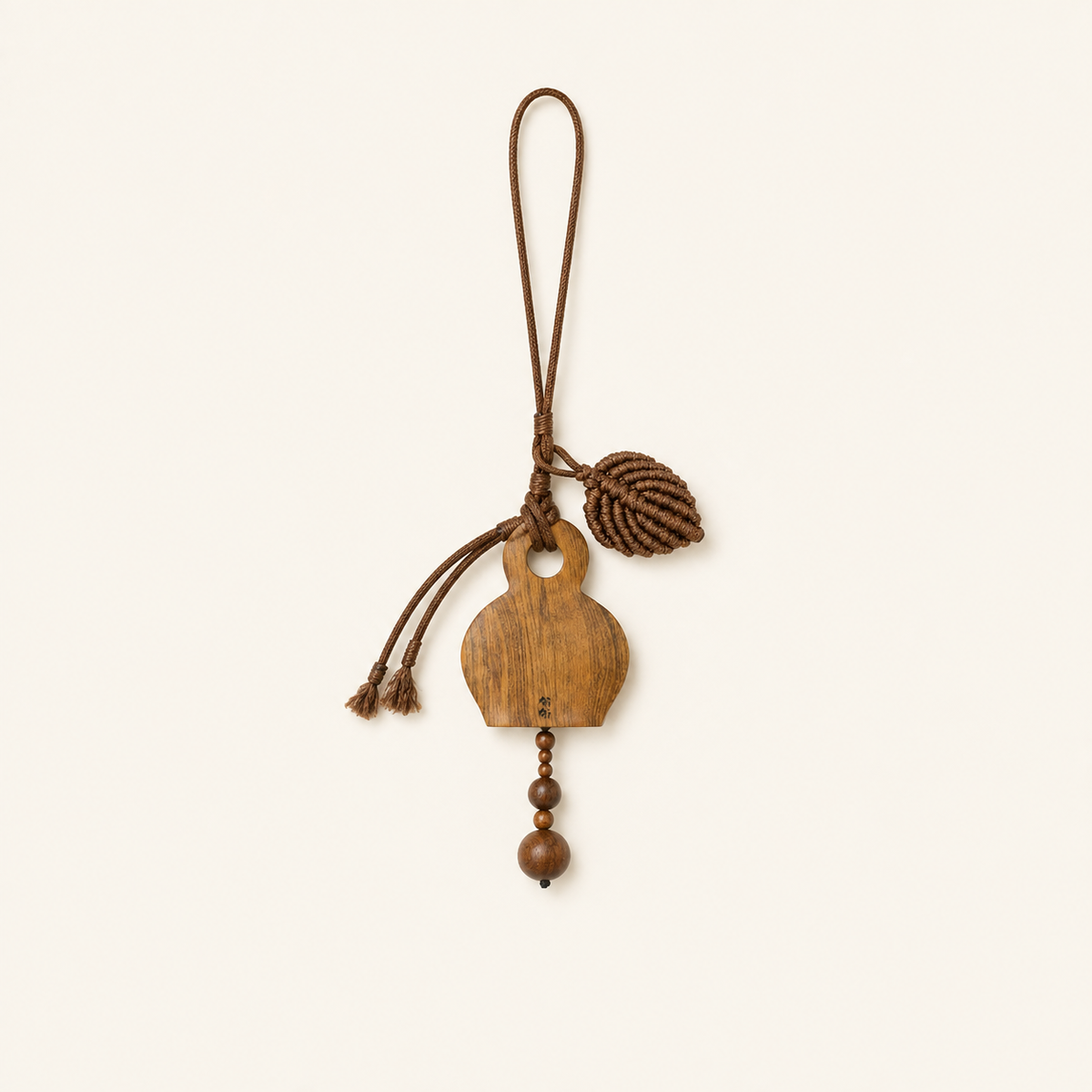 Jingsi Bell Blackwood Handwoven Cord Bag Charm