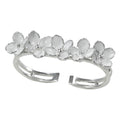 Nanyang Porcelain White Double-Finger Floral Ring